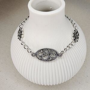 Boho Filigree & Floral Stainless Steel Bracelet